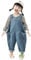 ACMEDE Salopette di Jeans Bambina Loose Tuta Lavorata a Maglia Morbida in Cotone da Bambino Neonato Primavera Autunno Casual Denim Salopette in Jeans per Neonate Bambine Salopette (Blu, 7-9 anni)