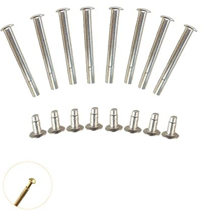 UtySty Paquete de 8 ventiladores de mano plegables con remaches, remaches, clavos y tuercas, 25 mm, abanicos de mano, cierre de repuesto para bricolaje, hecho a mano, papel de bambú, accesorios de