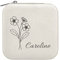 GuoChe Personalisierte Reise-Schmuckschatulle, Beige, individuelle Schmuckschatulle, individuelle Schmuckschatulle, Reiseetui, Primrose