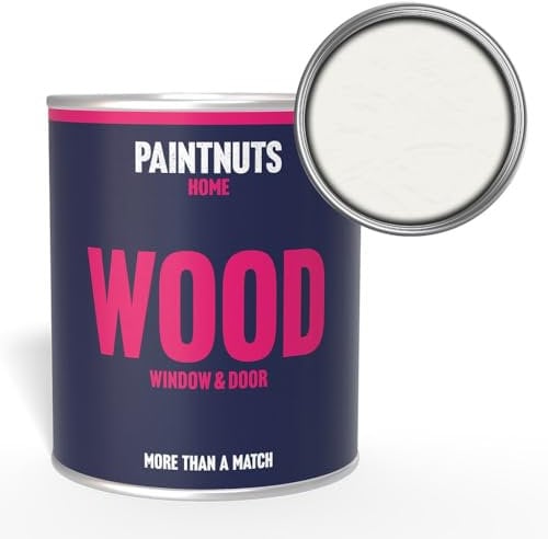 Paintnuts Wood Window & Door Paint - RAL-9016 - TRAFFIC WHITE Satin 250ml Tin