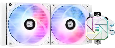 Thermalright AQUA ELITE 240 Weiß V3 Flüssig-CPU-Kühler, Doppel-PWM-ARGB-Lüfter mit S-FDB-Lagern, effiziente PWM-gesteuerte Pumpe, für AMD/AM4/AM5, Intel LGA1150/1151/1200/2011/1700, (AE240 White V3)