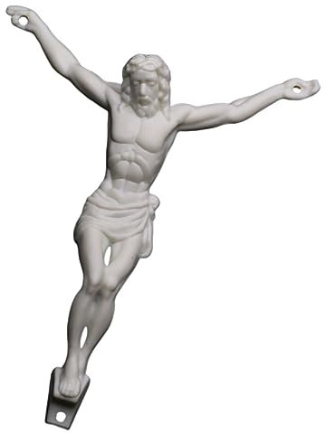 Happyyami Statue des Heiligen Jesus Kreuz-jesu-skulptur -Statue Heilige Figur Jesu Kruzifix-Statue Desktop-Jesus-Ornament Jesus-bastelfigur Kreuzfigur Miniatur Modell Plastik