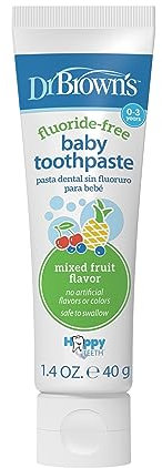 Dr. Brown's Fluoridfreie Zahnpasta, Paste, Naturlich, Fruchtmischung, 0 - 3 Jahre