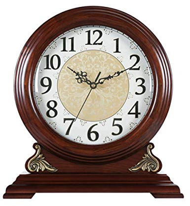 ASHILD Kaminuhren Kaminuhr aus Holz mit Westminsterschlag. Holzdesign, für Wohnzimmer, Küche, Büro und Heimdekoration