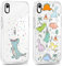 Xylota 2 Pièces Coque pour iPhone X/iPhone XS 5,8, Transparente Mignon Étui avec Animé Motif Crocodiles, Ultra Mince TPU Souple Silicone Housse Antichoc Protection Case Cover pour iPhone X/iPhone XS