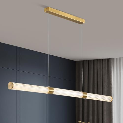 Lampada a sospensione a LED, lampada a soffitto regolabile per tavolo da pranzo, lampada da soffitto soggiorno altezza regolabile, illuminazione a soffitto interno per soggiorno, cucina, tavolo, 48 W