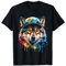 Wolf Snapback Cap Bunt Tier Aufdruck Design Print T-Shirt