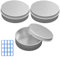 DARUITE Vielseitigkeit Runde Dose 3 Metallbox, Blechdose mit Deckel, Kleine Dosen für Storging Kerze Perlen Schmuck Nähen Versorgung Tackle Candy(72ml/7oz)