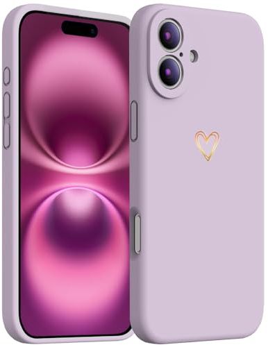 Beetop Kompatibel Mit iPhone 16 Hülle Schutzhülle Silikon TPU Stoßfest Handyhülle Case Cover für iPhone 16 - Lila
