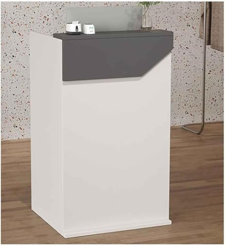 GJVBGA Kleiner Empfangstisch für Schönheitssalon, moderner Rezeptions-Schreibtisch, abschließbare Schublade, 95 cm hoch, Büro-Computertisch, Einzelhandel, Theke für Kasse, Lobby, Geschäft (Größe: 60 x