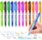 ElevaPulse 12 Stück Bunt Radierbarer Kugelschreiber, 0.5mm Radierstift, Tintenroller Radierbar, Radierbare Stifte, Erasable Pen, Kugelschreiber Mit Radiergummi, Für Schulsachen Bürobedarf Studenten