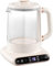 OFNHJK Hot Tea Maker, 600W Glass Electric Kettle with Tea Infuser and Temperature Control,1.5L Stainless Steel Tea Maker & Rapid Boiling, Programmable Control for your Favorite Teas and Coffee