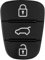1pcs Llave de Coche Teclado,Carcasa de Llave 3 Botones,Carcasa Mando Llave de Coche,Reemplazar la Llave de Sílice del Teclado,Compatible con para Hyundai i10 ix35 i30 ix20 Elantra Kia,Negro