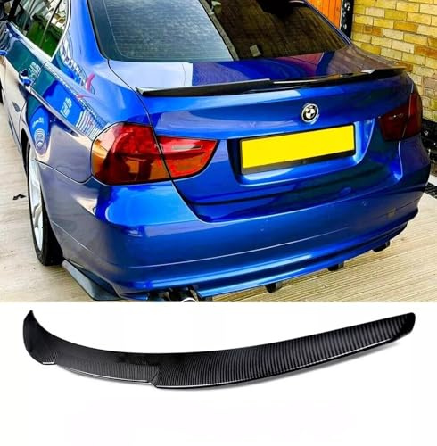 For Auto Perfectionists UK Rear Boot Spoiler Compatible With BMW 3 Series M3 E90 2004-2012 M4 Style ABS Carbon Fibre