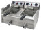 KUMIAN Freidora, Certificado Profesional Equipos de Cocina Freidora Industrial eléctrica eléctrica con 2 Tanques,Fácil Limpieza