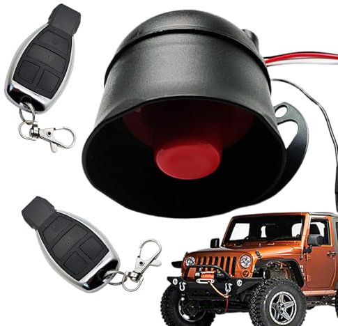 Auto-Diebstahl-Alarmanlage – Mit Hochwertigem ABS-Material, 12 V Auto-Alarmsirene, Diebstahlsicherung | 2 Alarmanlage Mit Fernbedienung, Alarmanlage