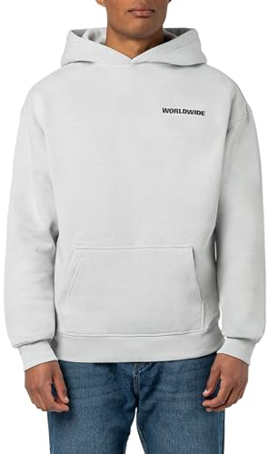 Sublevel Herren Sweathoodie - Worldwide Print, lässig und bequem light-grey XL