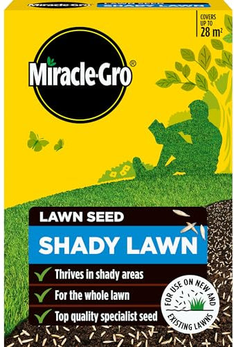 Miracle-Gro 121402 Shady Lawn Seed, Child and pet Friendly-Coverage 28m2, 840g Box, Yellow