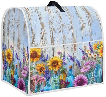Jndtueit Trendy Stand Mixer Cover for Bowl Lift 6-8 Quart Kitchen Blender Cover Washable Sunflower Print Small Appliance Covers