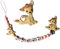 Attache tétine Bambi et son anneau, attache tétine silicone