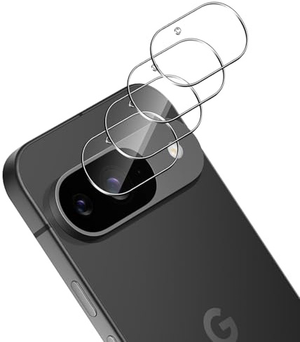 TUTUO for Google Pixel 9 Camera Lens Protector Tempered Glass, [4 Pack] Camera Screen Protector, Anti-Scratch, No Bubbles, 9H Hardness, HD Easy Installation Film