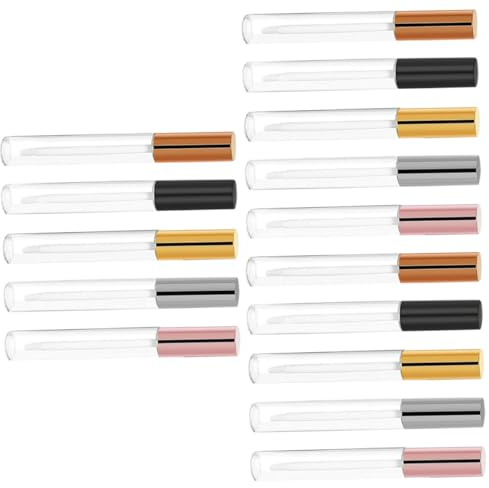 Hohopeti 30PCS Lip Gloss Tubes Lightweight Reusable Lip Color Containers for Travel Lipstick Bottles in Gold Silver Black Rose Gold