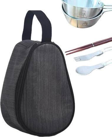 Sac De Rangement Bols Camping,Conteneur De Grande Capacité À Zip pour Vaisselle Extérieure - Sac De Rangement pour Ustensiles De Camping Et Voyage | pour Randonnée Pique-Nique Trekking Plage