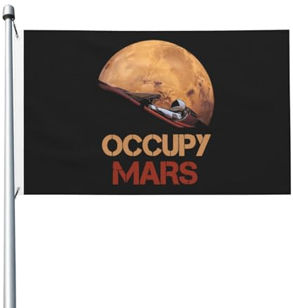 Occupy Mars Flagge 3x5FT Dekorative Flagge für den Außenbereich