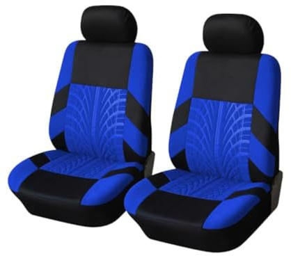 Auto Sitzbezüge für Dacia Lodgy/Lodgy Stepway/Logan/Sandero/Sandero Stepway, Auto Schonbezüge die Vordersitze Stoff Sitzbezüge Komplettset Wasserdicht rutschfest Autositz Sitzschoner,D/Blue