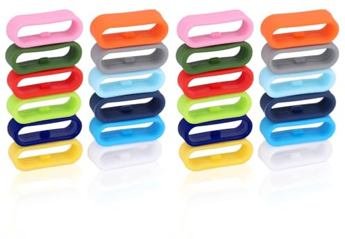 Tinoaly 24pcs Anneaux de Fixation en Silicone pour Magic Band+ & 2.0 & Plus | Boucles dFixation Sécurisées et Clips de Protector pour Bracelet Montre