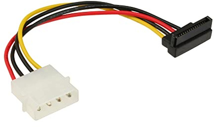 InLine SATA Stromadapterkabel, 1x 13,34cm (5,25) Buchse an 15pol SATA Stecker, nach unten abgewinkelt