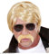 W WIDMANN MILANO Party Fashion D7599 - Perücke Geheimagent mit Bart & Brille, blond, Kunsthaar, Kurzhaarperücke