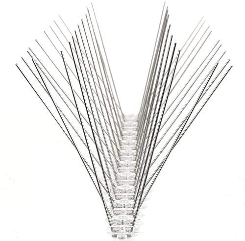 Yaheetech 5M/16.4FT/10Pcs Stainless Steel Bird/Pigeon/Wall Fence Spikes/Pigeon Repeller Deterrent for Small Birds/Cats