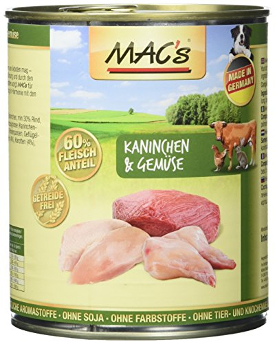Mac's Hundefutter getreidefrei Kaninchen & Gemüse, 800 g