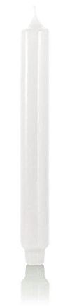 Punchkerzen Weiß 249 x 28 mm, 8 Stück, Kerzen mit gefrästen Kerzenfuß, Zapfenfuß - Unparfümiert