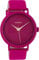 Oozoo Damenuhr mit Lederband 42 MM Colours of Ginkgoblatt Zifferblatt Unicolor Pink C10399