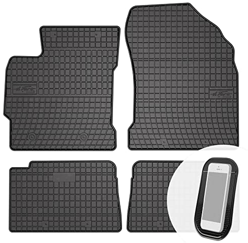 moto-MOLTICO Gummimatten Auto, 4-teiliges Set, Allwetter Gummi Fußmatten, Antirutsch & Wasserfest Autoteppiche - passend für Toyota Auris 2 II 2013-2018