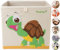 Flöckchen Kinder Aufbewahrungsbox, Spielzeugbox für Kinderzimmer I Spielzeug Box (33x33x33) passt ins Kallax Regal I Kinder Motiv Tiere (Sophie die Schildkröte)