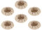Cabilock 6 Stück Rund Leineneinsatz Brotteig Korb Bezug Gärtuch Leinen Tuch Proofing Tuch Bäcker Brot Basket Cloth Liner Gärkörbe Bezug Brotgärkorbdeckel für Brotteig Brötchen 25x25x8 cm