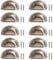 HARMAC HOUSE Cabinet Cup Handles 10 Pack Shell Shape Cupboard Drawer Pull Cup Handles, 3 Inch/76mm Screw Spacing, Kitchen Cupboard, Bedroom Dresser, Bathroom Wardrobe Pull Handles (Brushed Nickel)