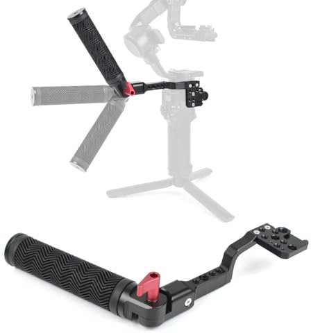 Gimbal Soporte de extensión de agarre ajustable para DJI Ronin S/SC/RSC2 con soporte de zapata fría 1/4 3/8 agujeros roscados, estabilizador de extensión para luz de video, micrófono, monitor