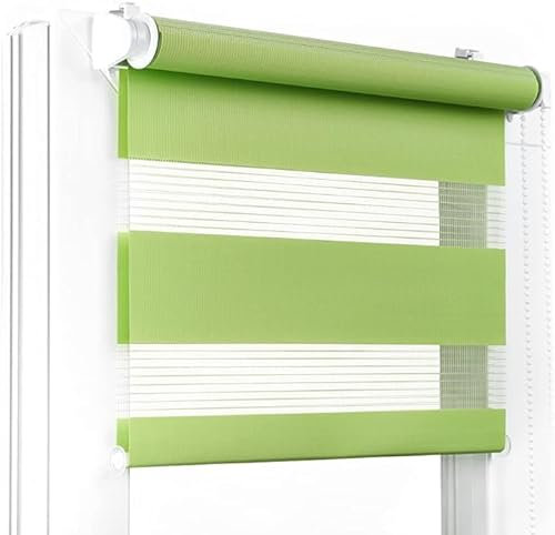 Fenster DEKOR - Rollos für Fenster Limette - Klemmfix Rollo ohne Bohren 120 x 35 cm - Doppelrollo mit einer breiten Auswahl an Größen und Farben - Blickdichte Rollos, einfach zu montieren