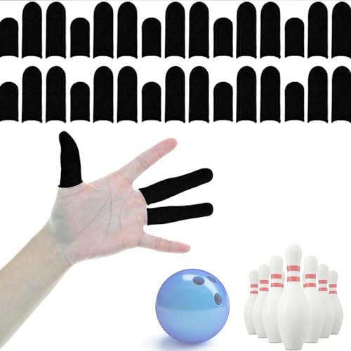 30 Stück Bowling Handschuhe Leichter Nahtloser Anti-Rutsch Griffschutzhandschuh für Bowling,Anti-Schweiß Atmungsaktiver Bowling Schutz handschuh Einweg Finger Sleeve Grip für rechte und Linke Hand