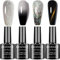 KRISNICE Vernis Semi Permanent Change de Couleur Gel Blanc Noir Briller Caméléon Mood,Vernis à Ongles Gel Magnétique 3D Oeil Shellac Cadeau UV LED Art Kit (KCS001)