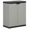 Gecheer Mülltonnenbox Gartenabfall-Schrank 68 x 40 x 85 cm (B x T x H),Mülltonnenverkleidung Müllbox Mülltonne Müllcontainer Gerätebox Mit 1 Einlegeboden und 3 Müllbeuteln,PVC, 100% Polypropylen