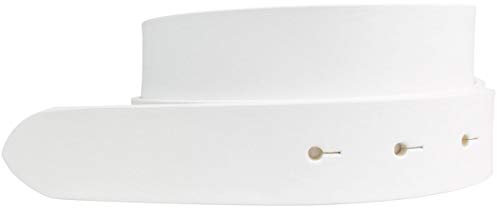 BELTINGER Gürtel aus Vollrindleder ohne Schnalle 3 cm | Jeans-Gürtel für Damen Herren 30mm | Chino-Gürtel | Weiß 110cm