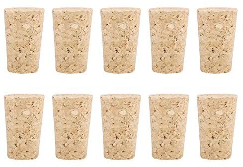 Yunxwd 10 Stück natürliche Holzkorken Plugs konische Blanko-Weinkorken Wein Bierstopfen auslaufsichere Korken Ersatz für Weinflaschen, Bierflaschen, Likörflaschen Korkhandwerk (2,0 x 3,5 x 1,5)