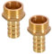 TopHomer 2Pcs BSP Hose Connector Brass Pipe Fitting 19mm Barb x G1 Male, Hose Barb Tail Male BSP Thread Connector Joint Copper Coupler Adapter