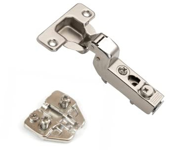 DTC, Inset 110° Degree Soft Close Hinge with Adjustable Euro Plate, Steel Damper