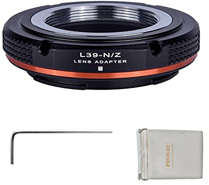PHOLSY Adaptador de Objetivos de L39-Z Compatible con Objetivos Leica M39 L39 LTM 39mm y Cuerpo de Cámara Nikon Z para Nikon Zfc, Z30, Z9, Z8, Z6, Z7, Z5, Z50 (Nota: NO Apto para Z6 II y Z7 II)